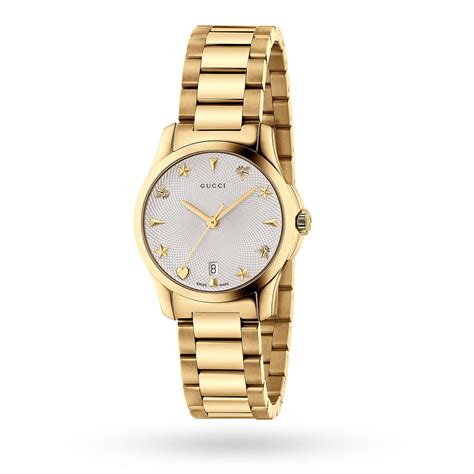 gold gucci watches for women|Gucci bezel watches for women.